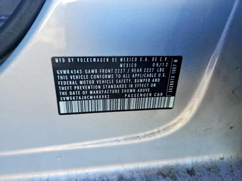 2012 VOLKSWAGEN JETTA GLI  