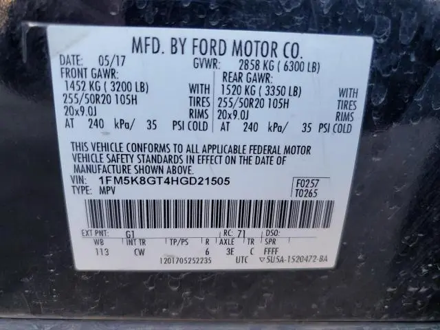 2017 FORD EXPLORER SPORT  