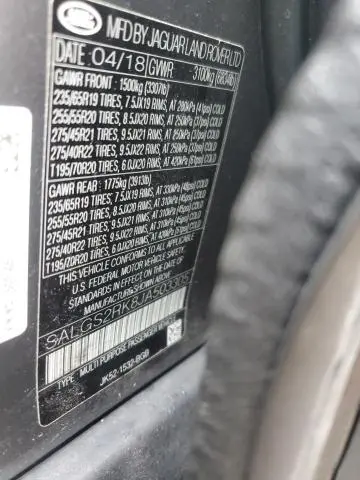 2018 LAND ROVER RANGE ROVER HSE  