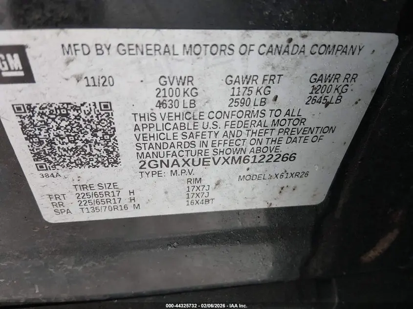 2021 CHEVROLET EQUINOX AWD LT