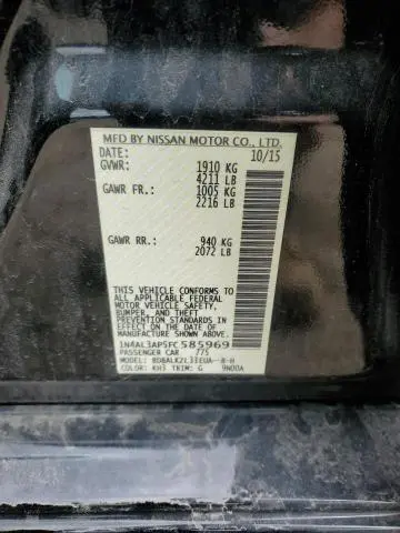 2015 NISSAN ALTIMA 2.5  