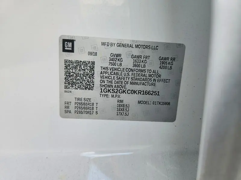2019 GMC YUKON XL K1500 SLT  