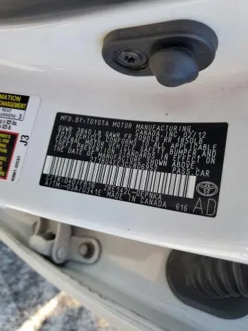 2012 TOYOTA COROLLA BASE  