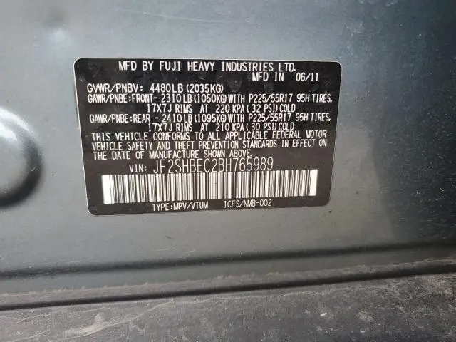 2011 SUBARU FORESTER LIMITED  