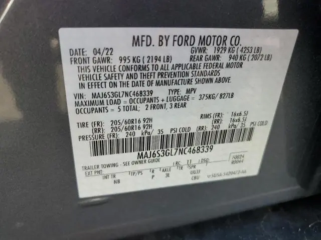 2022 FORD ECOSPORT SE  