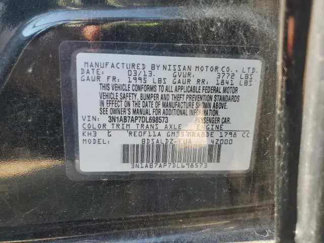 2013 NISSAN SENTRA S  