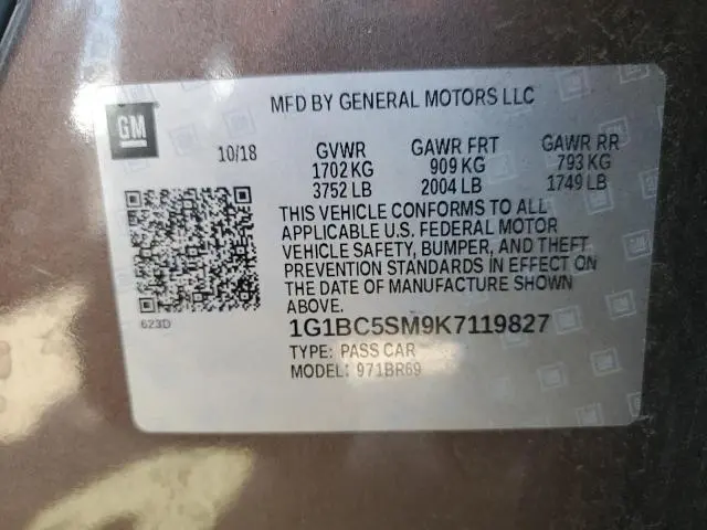 2019 CHEVROLET CRUZE LS