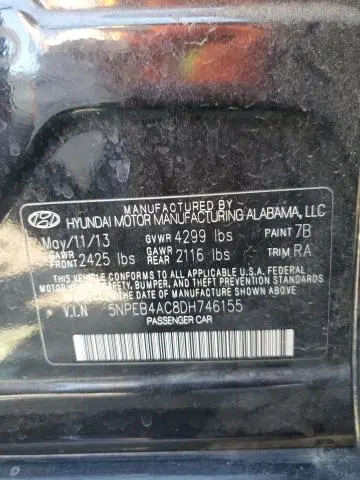 2013 HYUNDAI SONATA GLS  