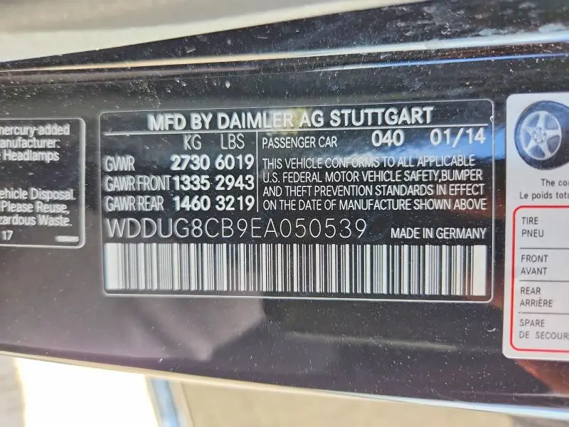 2014 MERCEDES-BENZ S 550  