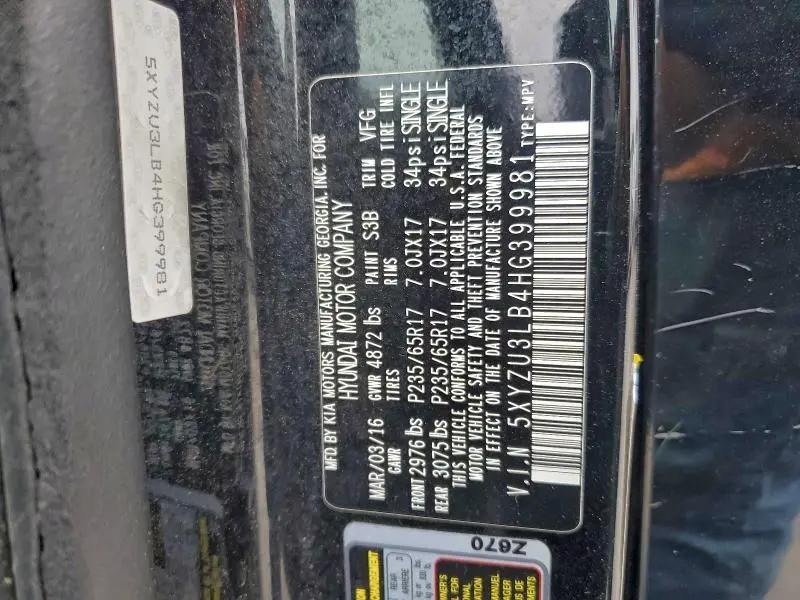 2017 HYUNDAI SANTA FE SPORT   