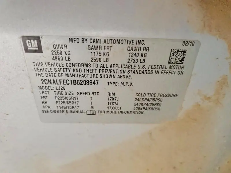 2011 CHEVROLET EQUINOX LTZ  