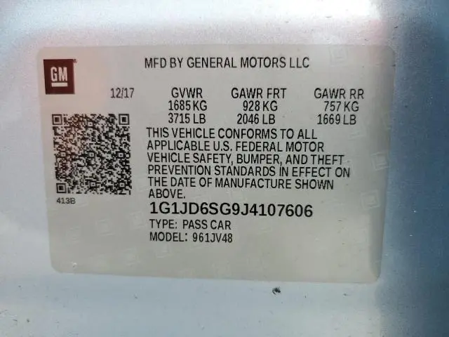 2018 CHEVROLET SONIC LT  