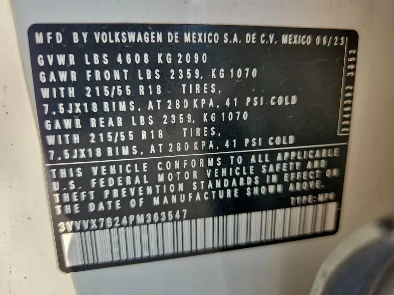 2023 VOLKSWAGEN TAOS SE  