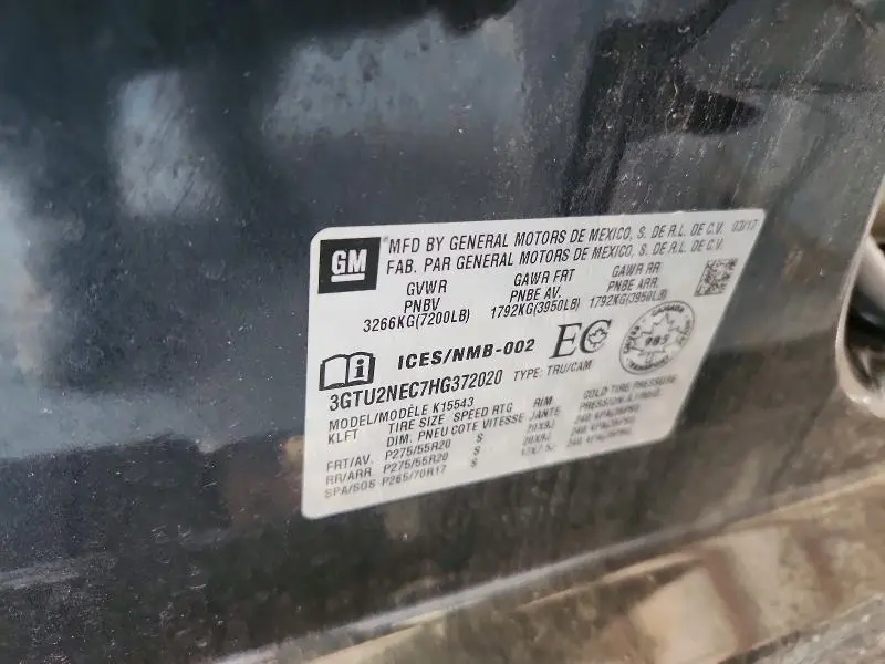 2017 GMC SIERRA K1500 SLT  