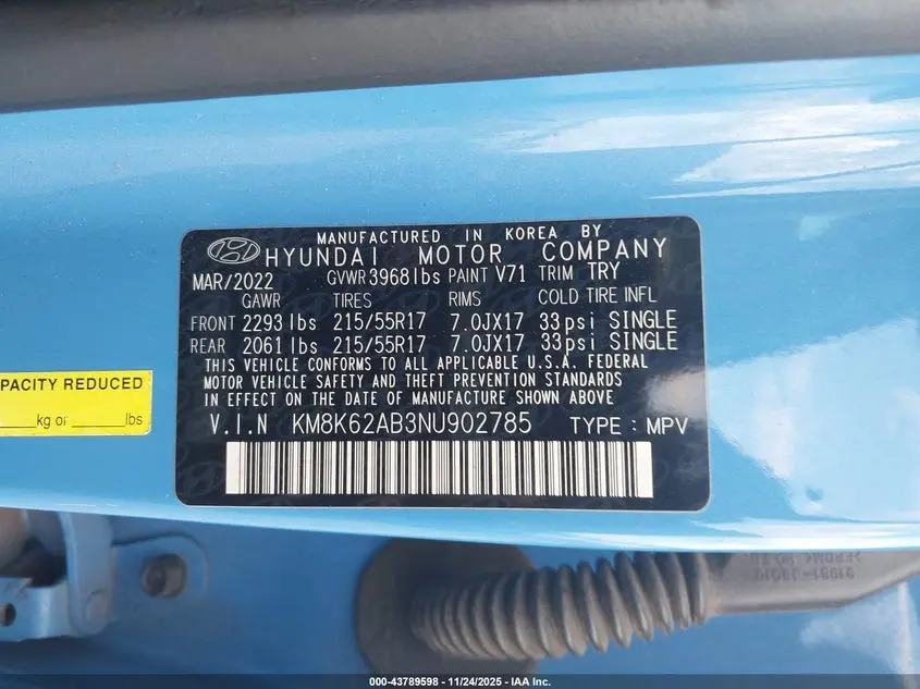 2022 HYUNDAI KONA SEL