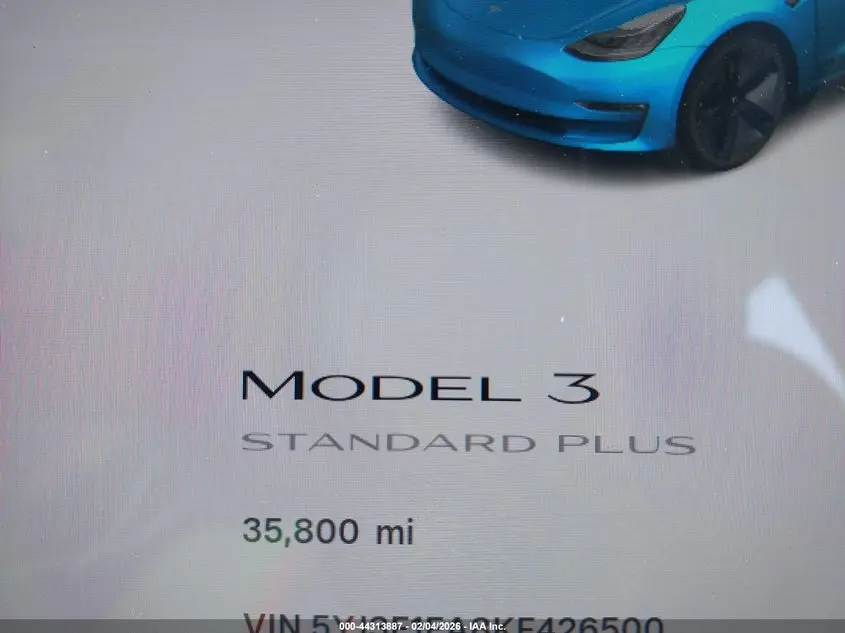 2019 TESLA MODEL 3 LONG RANGE/MID RANGE/STANDARD RANGE/STANDARD RANGE PLUS