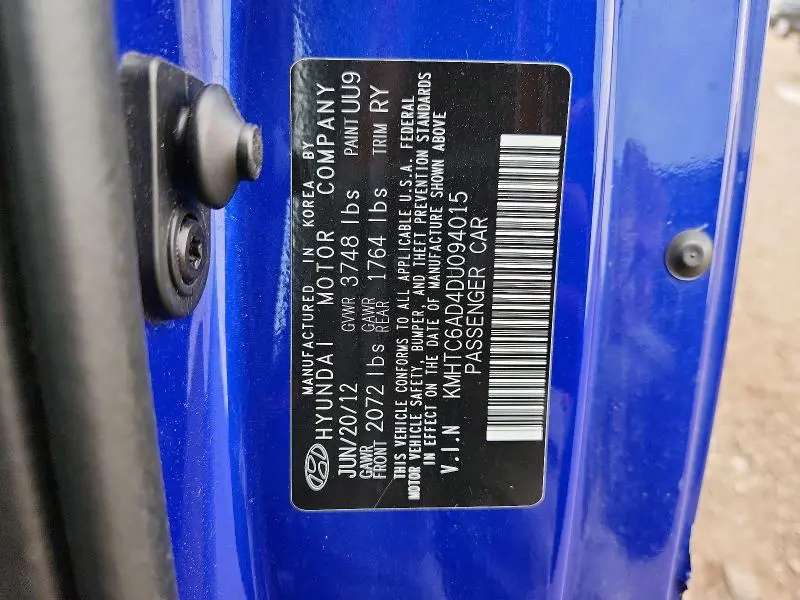 2013 HYUNDAI VELOSTER BASE  
