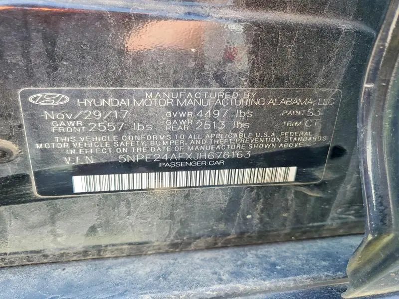 2018 HYUNDAI SONATA SE  