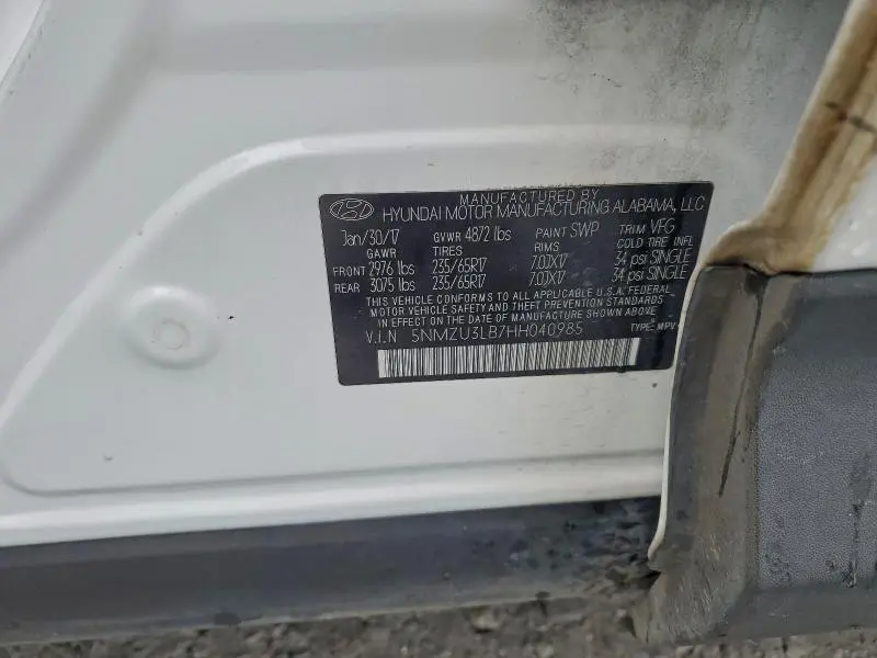 2017 HYUNDAI SANTA FE SPORT   