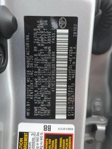 2020 TOYOTA AVALON XSE  