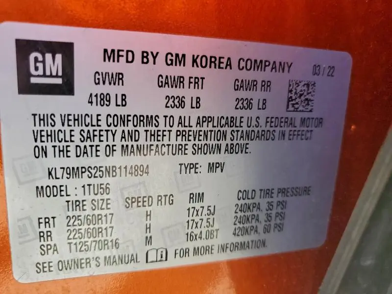 2022 CHEVROLET TRAILBLAZER LT  