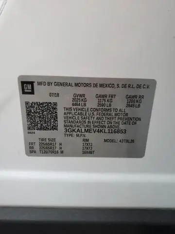 2019 GMC TERRAIN SLE  