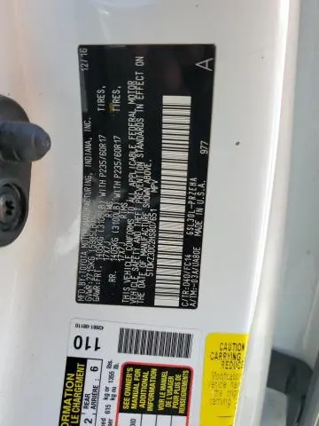 2017 TOYOTA SIENNA LE  