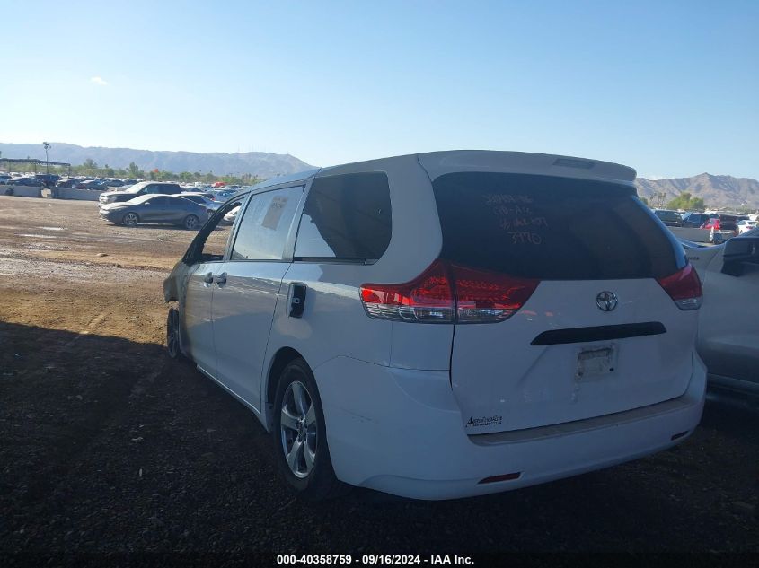 2014 TOYOTA SIENNA L V6 7 PASSENGER