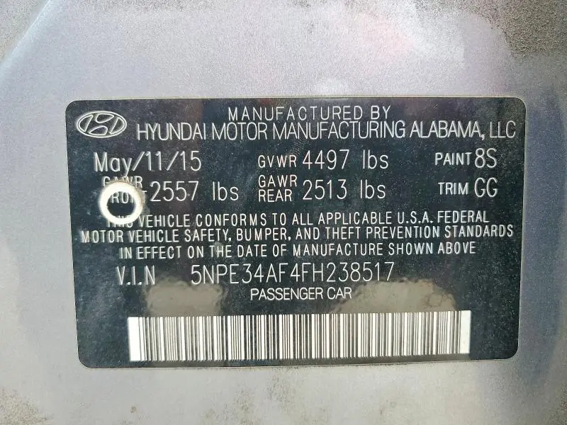 2015 HYUNDAI SONATA SPORT  