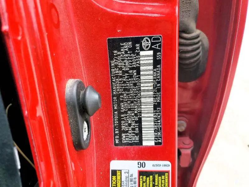 2019 TOYOTA COROLLA LE  