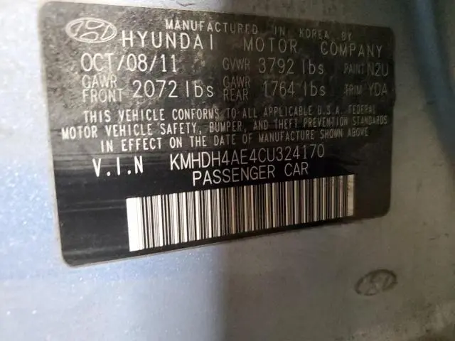 2012 HYUNDAI ELANTRA GLS  