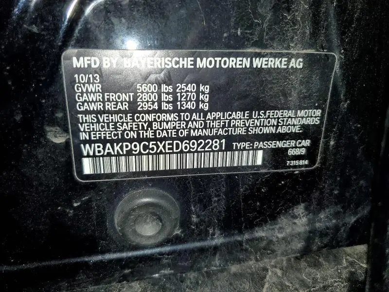 2014 BMW 550 XI  