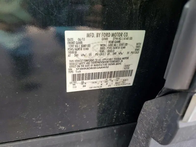 2011 FORD EXPLORER XLT  