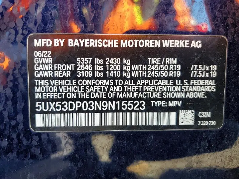 2022 BMW X3 XDRIVE30I  