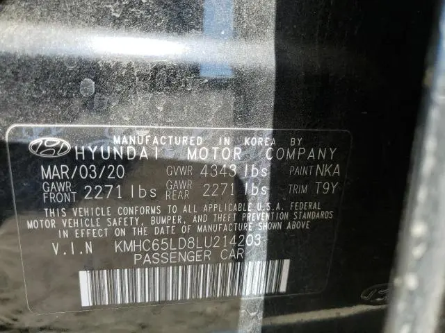 2020 HYUNDAI IONIQ SE  