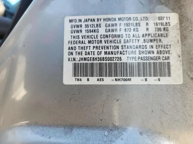2011 HONDA FIT