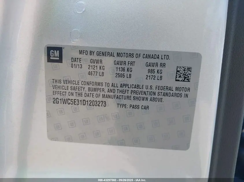 2013 CHEVROLET IMPALA LTZ