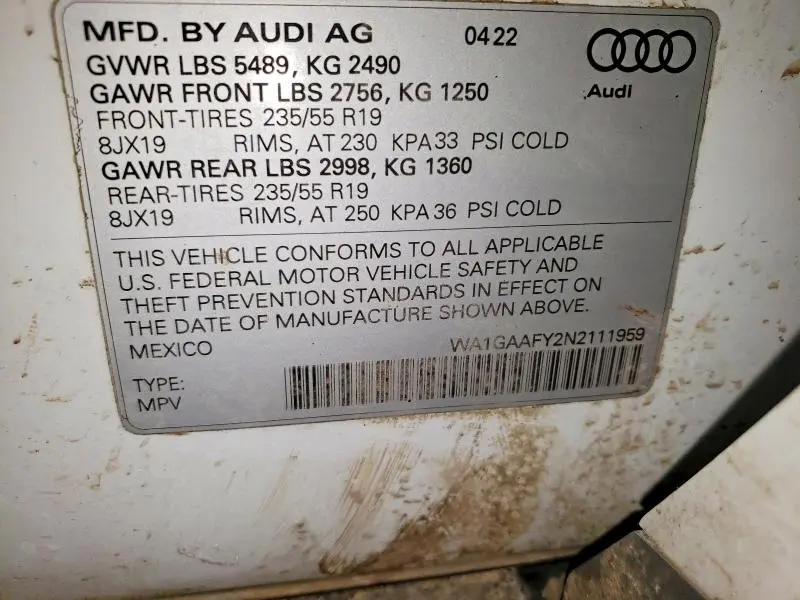 2022 AUDI Q5 PREMIUM 45  