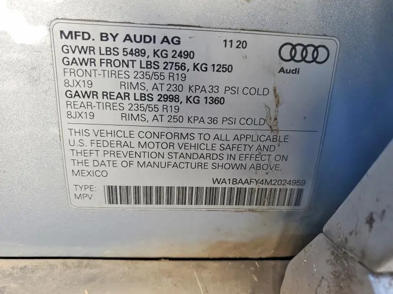 2021 AUDI Q5 PREMIUM PLUS  