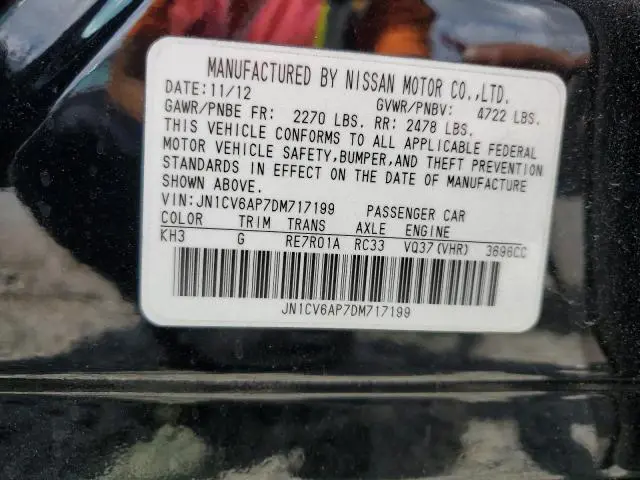 2013 INFINITI G37 BASE  
