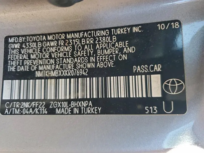 2019 TOYOTA C-HR XLE  