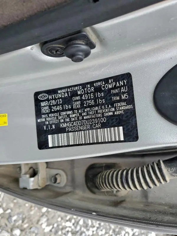 2013 HYUNDAI GENESIS 3.8L  