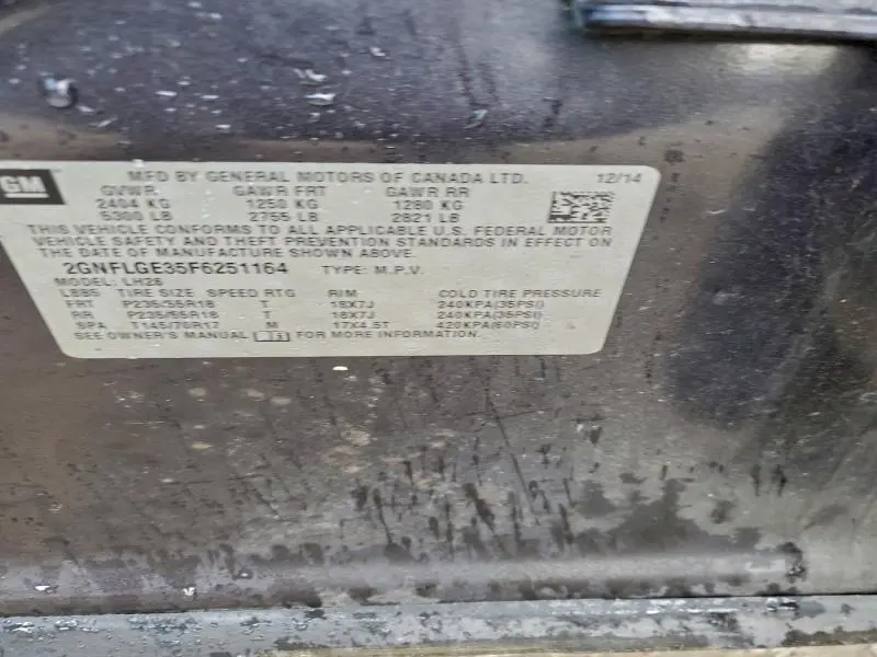 2015 CHEVROLET EQUINOX LT  