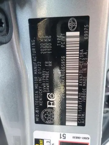 2022 TOYOTA CAMRY SE  