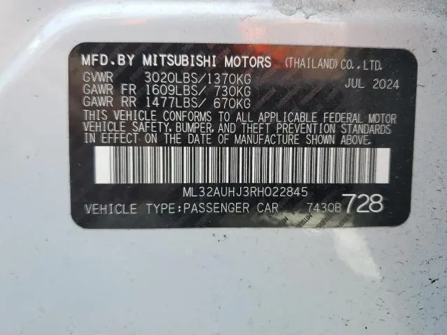2024 MITSUBISHI MIRAGE ES