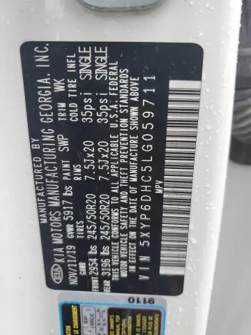 2020 KIA TELLURIDE S  