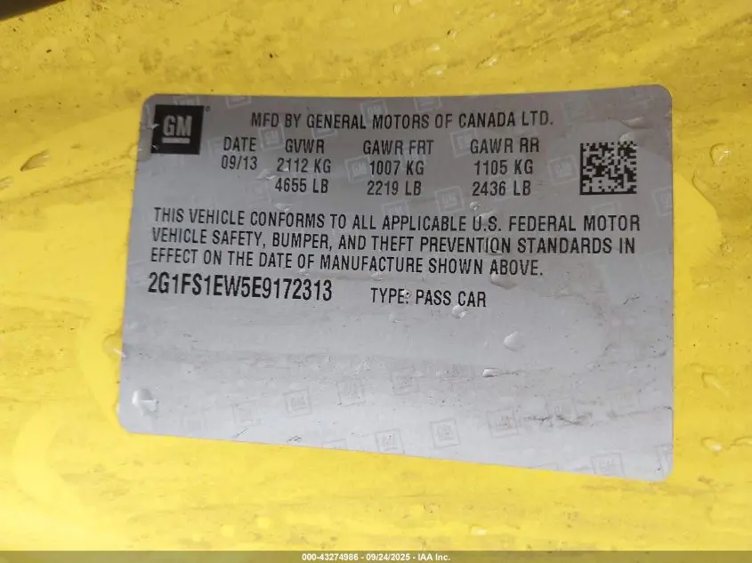 2014 CHEVROLET CAMARO 1SS