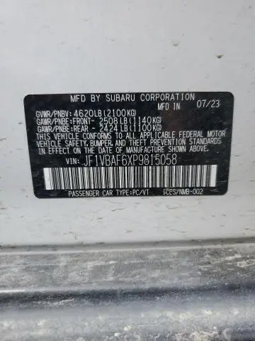 2023 SUBARU WRX PREMIUM  