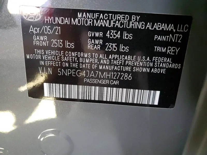 2021 HYUNDAI SONATA SE  