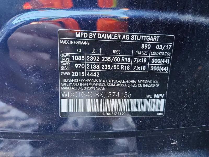 2018 MERCEDES-BENZ GLA 250 4MATIC  